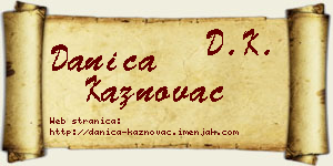 Danica Kaznovac vizit kartica